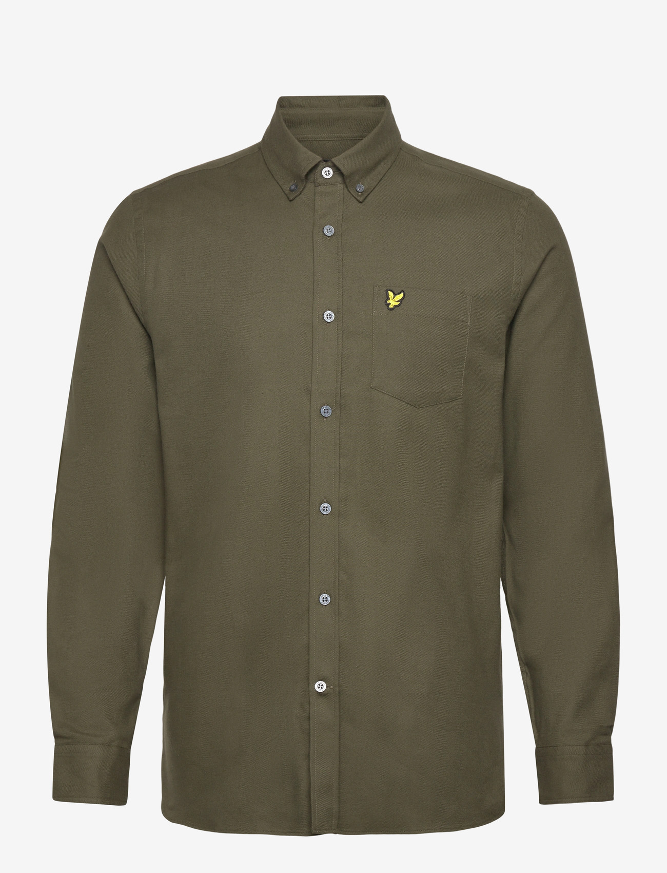Lyle & Scott - Plain Flannel Shirt - flanell-hemden - deep depths - 1