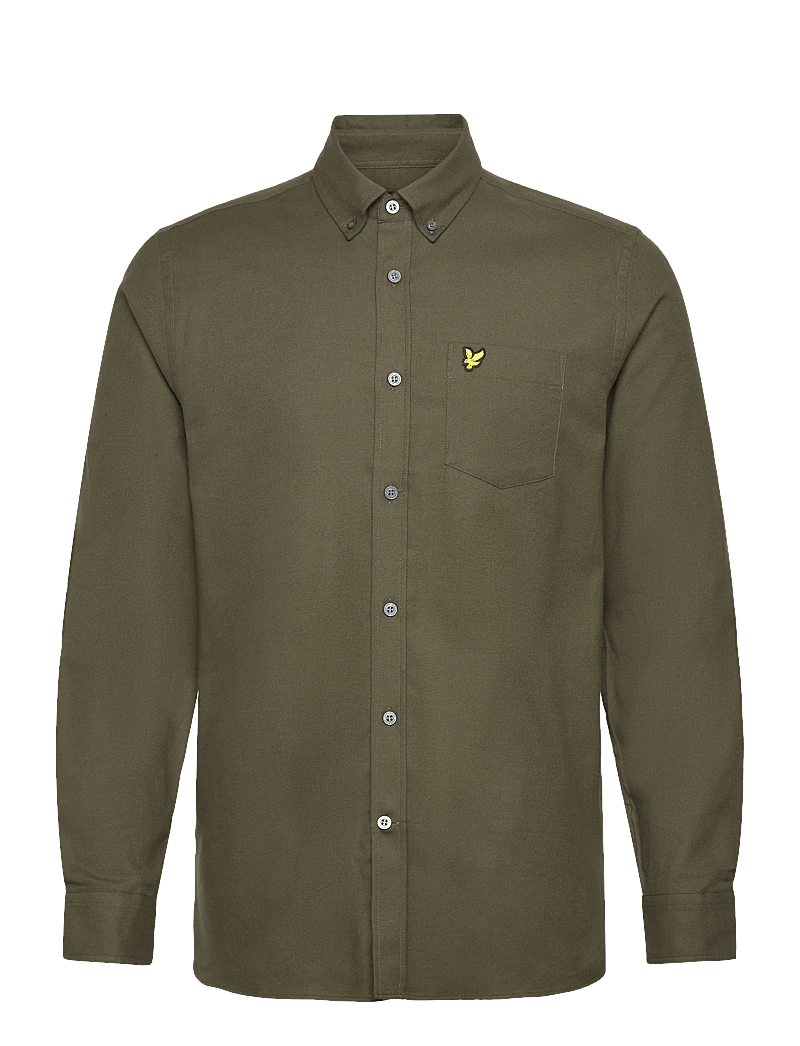 Lyle & Scott - Plain Flannel Shirt - flanell-hemden - deep depths - 1