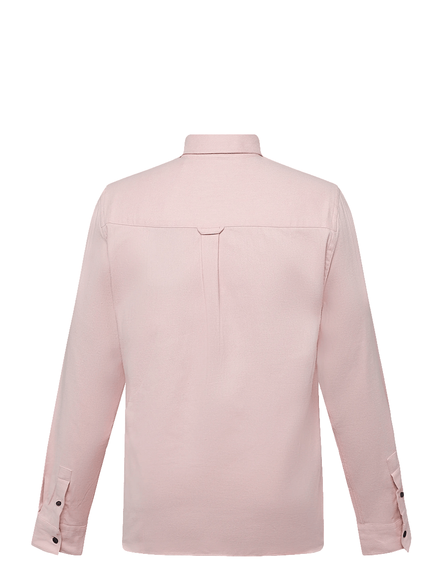 Lyle & Scott - Plain Flannel Shirt - flanell-hemden - dusty pink - 1