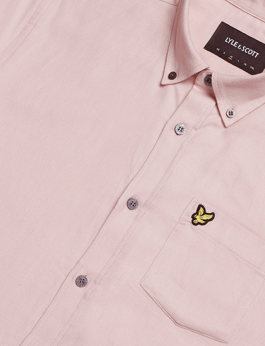 Lyle & Scott - Plain Flannel Shirt - flanell-hemden - dusty pink - 2