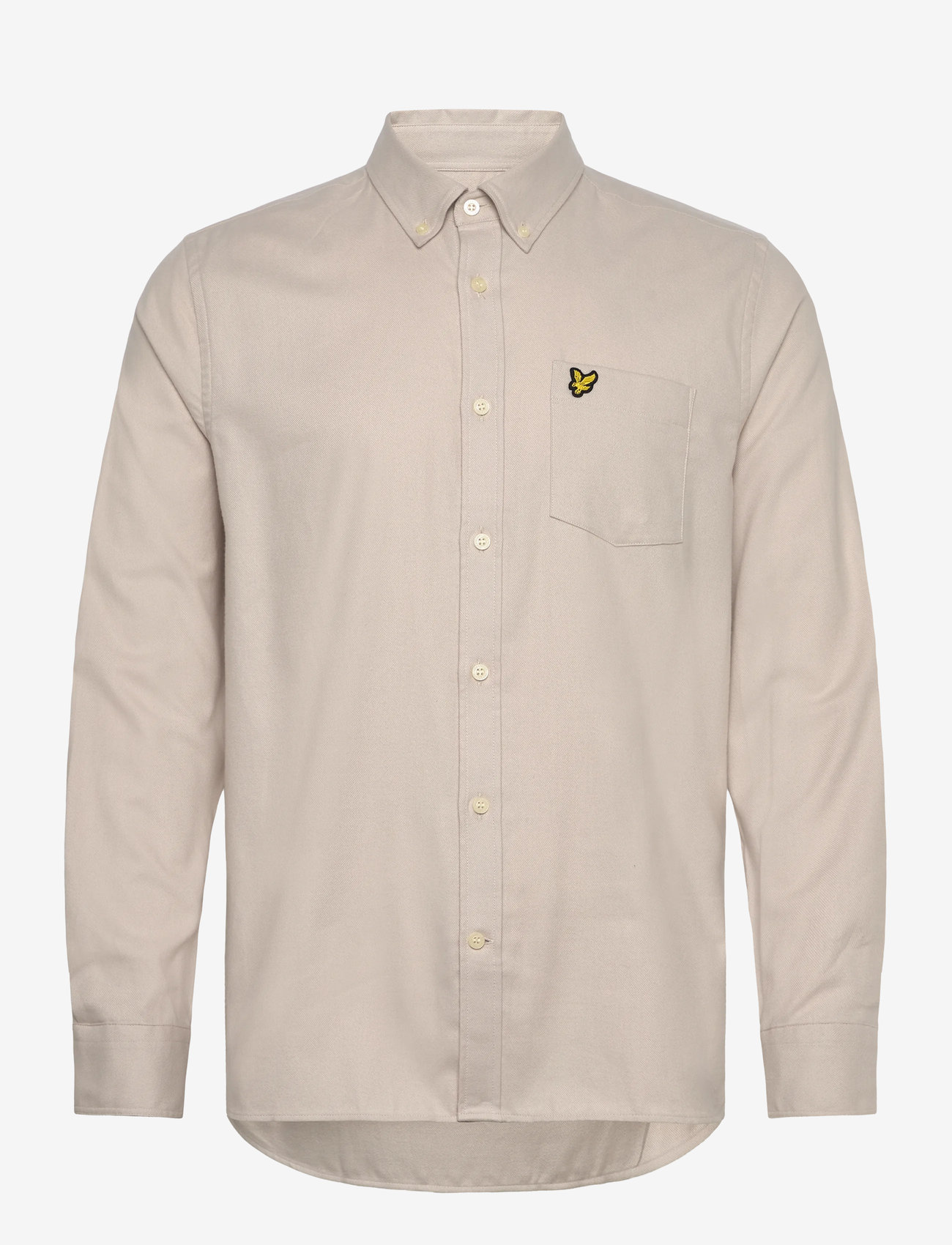 Lyle & Scott - Plain Flannel Shirt - flannel-skjorter - w503 putty - 0