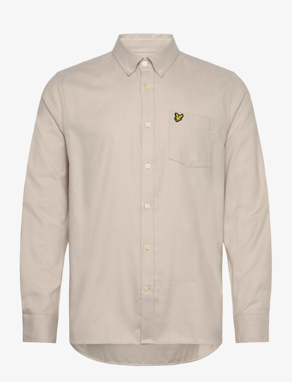 Lyle & Scott - Plain Flannel Shirt - flannel-skjorter - w503 putty - 0