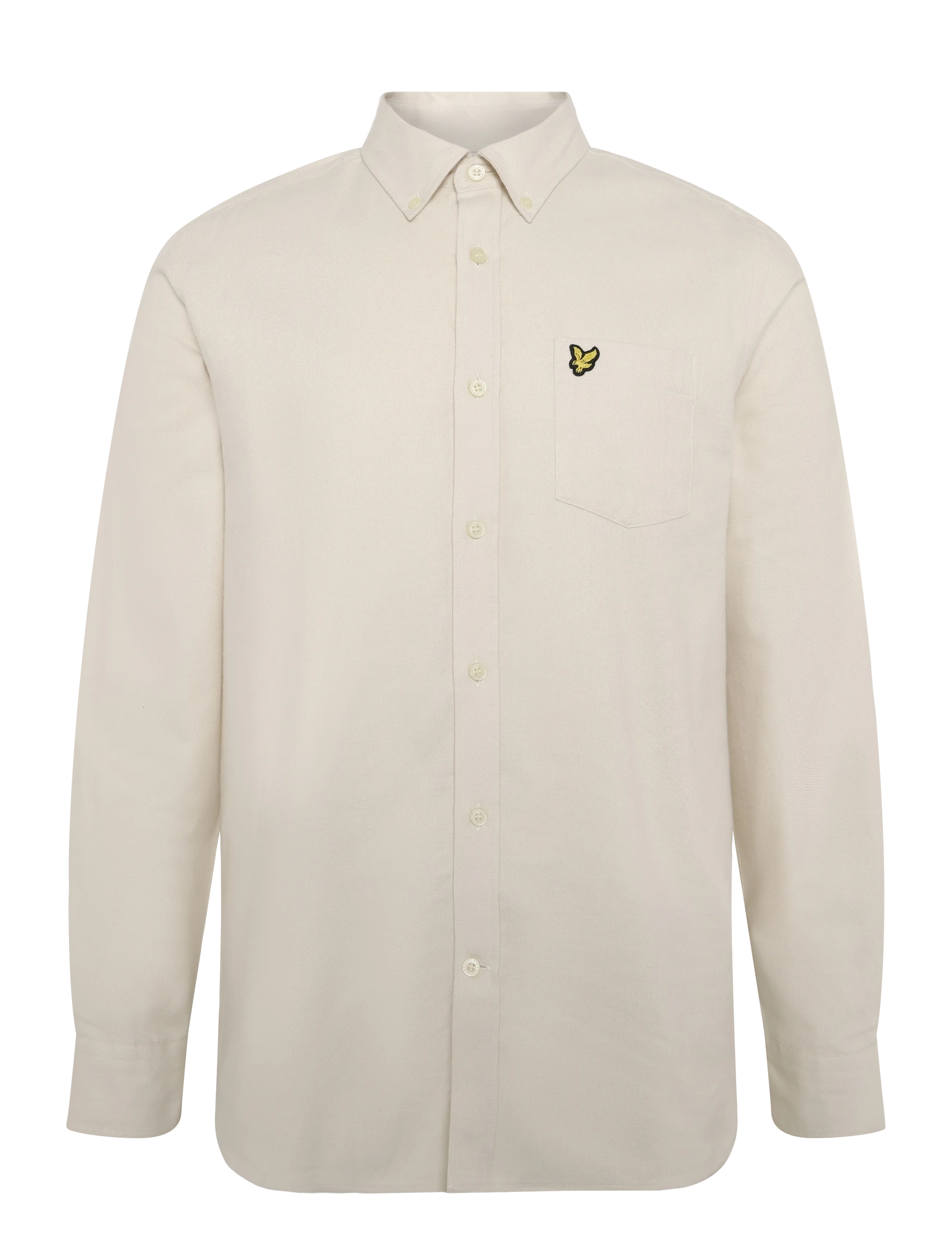 Lyle & Scott Plain Flannel Shirt - Lyle & Scott - WHITECAP GREY / grey