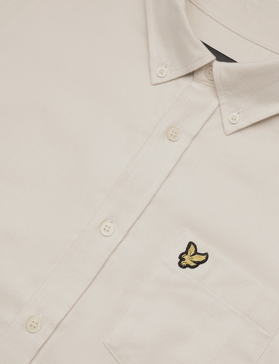 Lyle & Scott - Plain Flannel Shirt - flanellsärgid - whitecap grey - 2