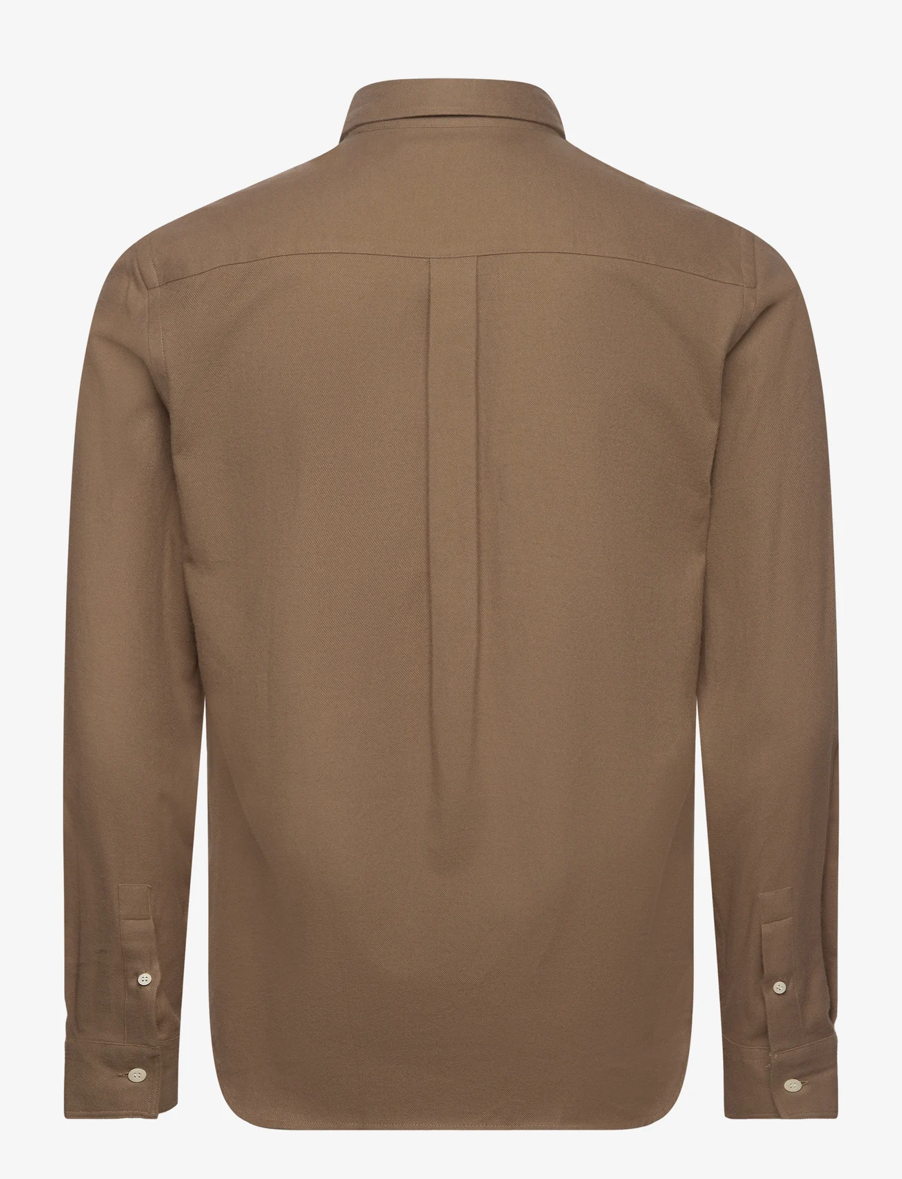 Lyle & Scott - Plain Flannel Shirt - casual skjortor - x080 linden khaki - 1