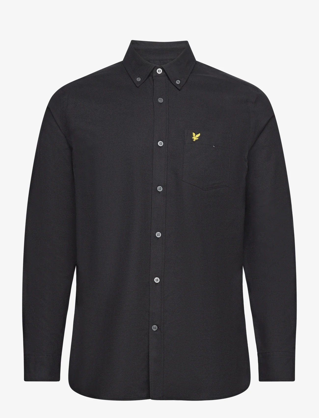 Lyle & Scott - Plain Flannel Shirt - casual skjortor - x087 saddle - 0