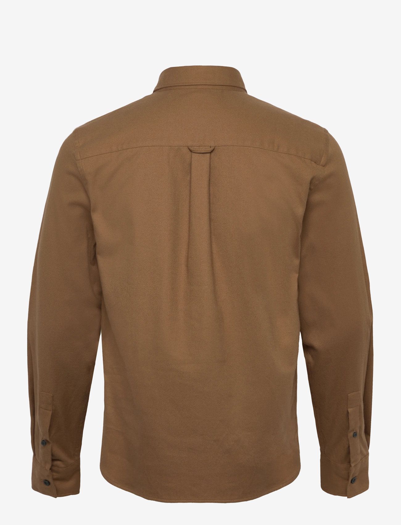 Lyle & Scott - Plain Flannel Shirt - vabaajasärgid - x851 tigers eye - 1