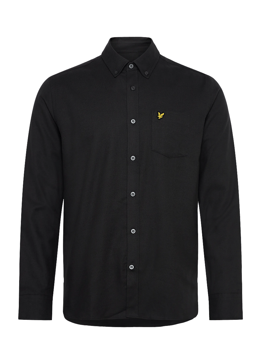 Lyle & Scott - Plain Flannel Shirt - flanellsärgid - x878 shadow - 1