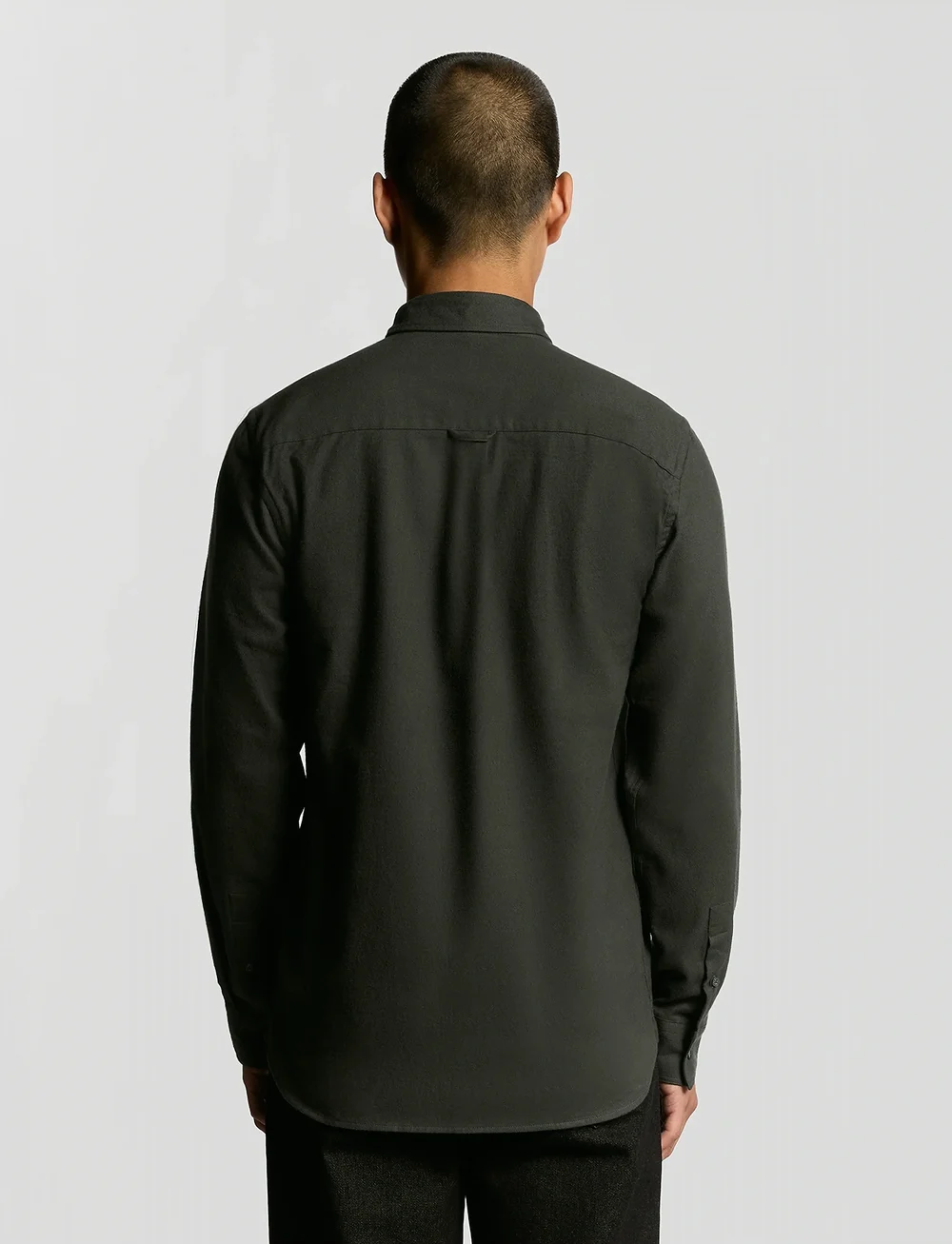 Lyle & Scott - Plain Flannel Shirt - flanellskjortor - x878 shadow - 3