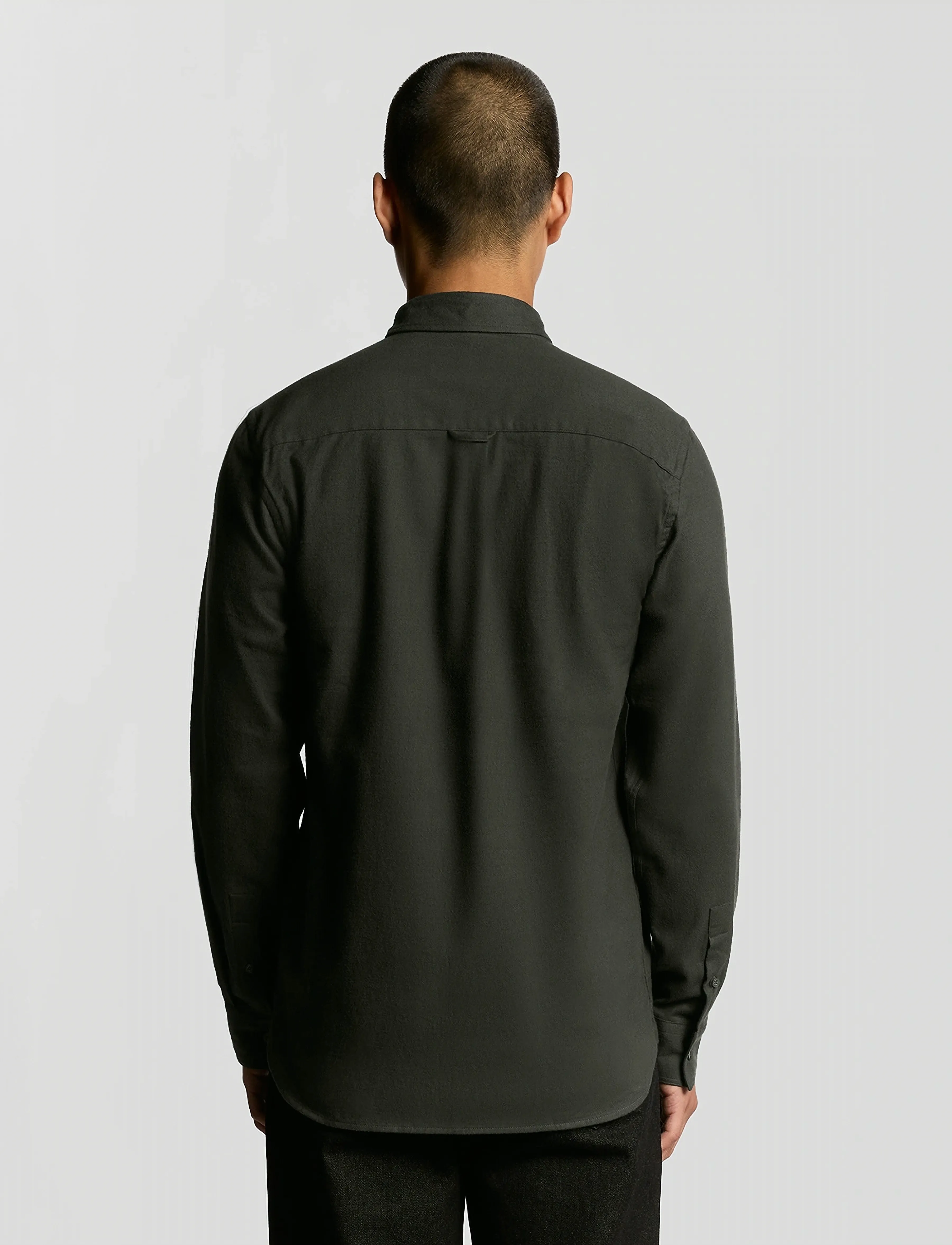 Lyle & Scott - Plain Flannel Shirt - flanellsärgid - x878 shadow - 3