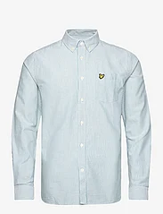 Lyle & Scott - Stripe Oxford Shirt - oxford-skjortor - x166 court green / white - 0