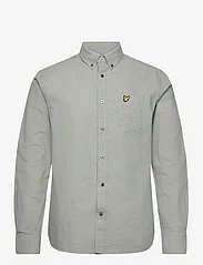 Lyle & Scott - Cotton Linen Button Down Shirt - casual skjorter - a19 slate blue - 0