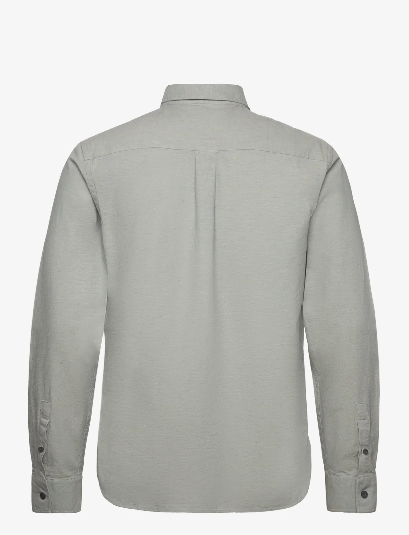Lyle & Scott - Cotton Linen Button Down Shirt - casual skjorter - a19 slate blue - 1