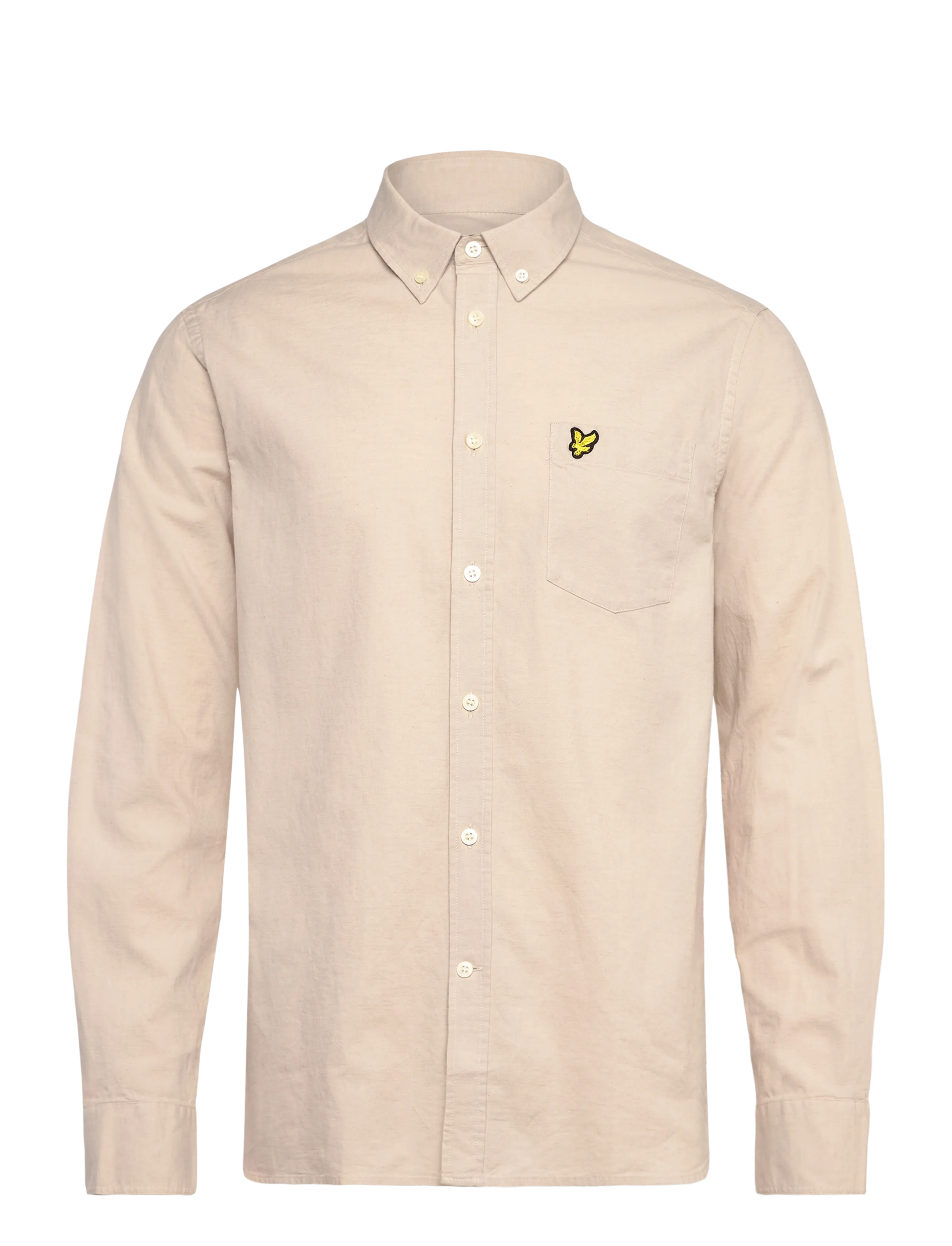 Lyle & Scott Cotton Linen Button Down Shirt - Skjorter - W870 COVE / beige