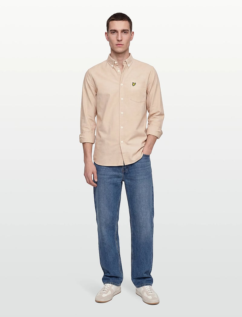 Lyle & Scott - Cotton Linen Button Down Shirt - oxford-skjortor - w870 cove - 0