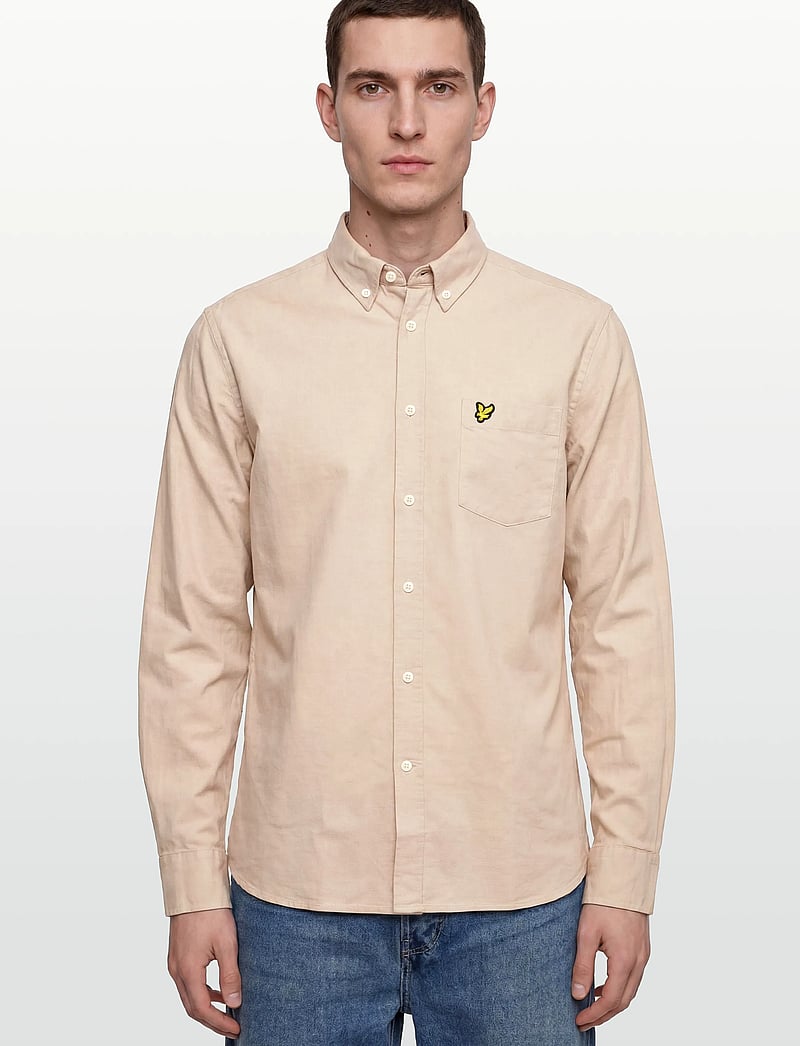 Lyle & Scott - Cotton Linen Button Down Shirt - oxford-skjortor - w870 cove - 3