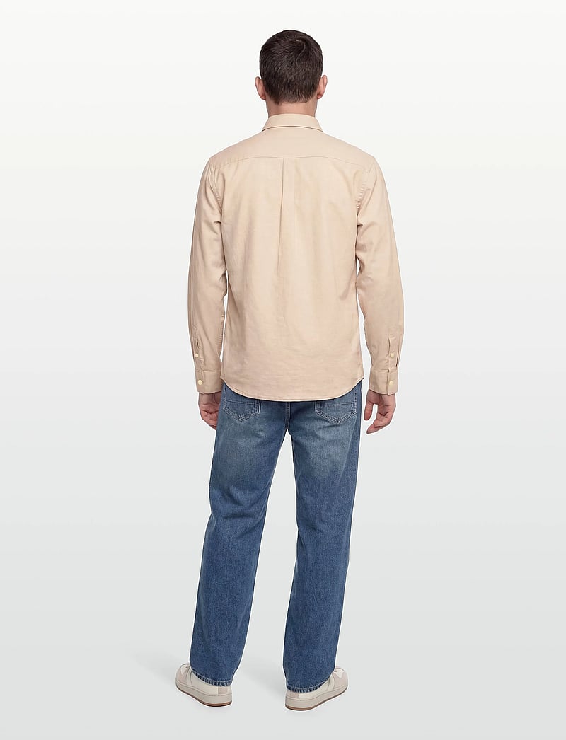 Lyle & Scott - Cotton Linen Button Down Shirt - oxford-skjortor - w870 cove - 4