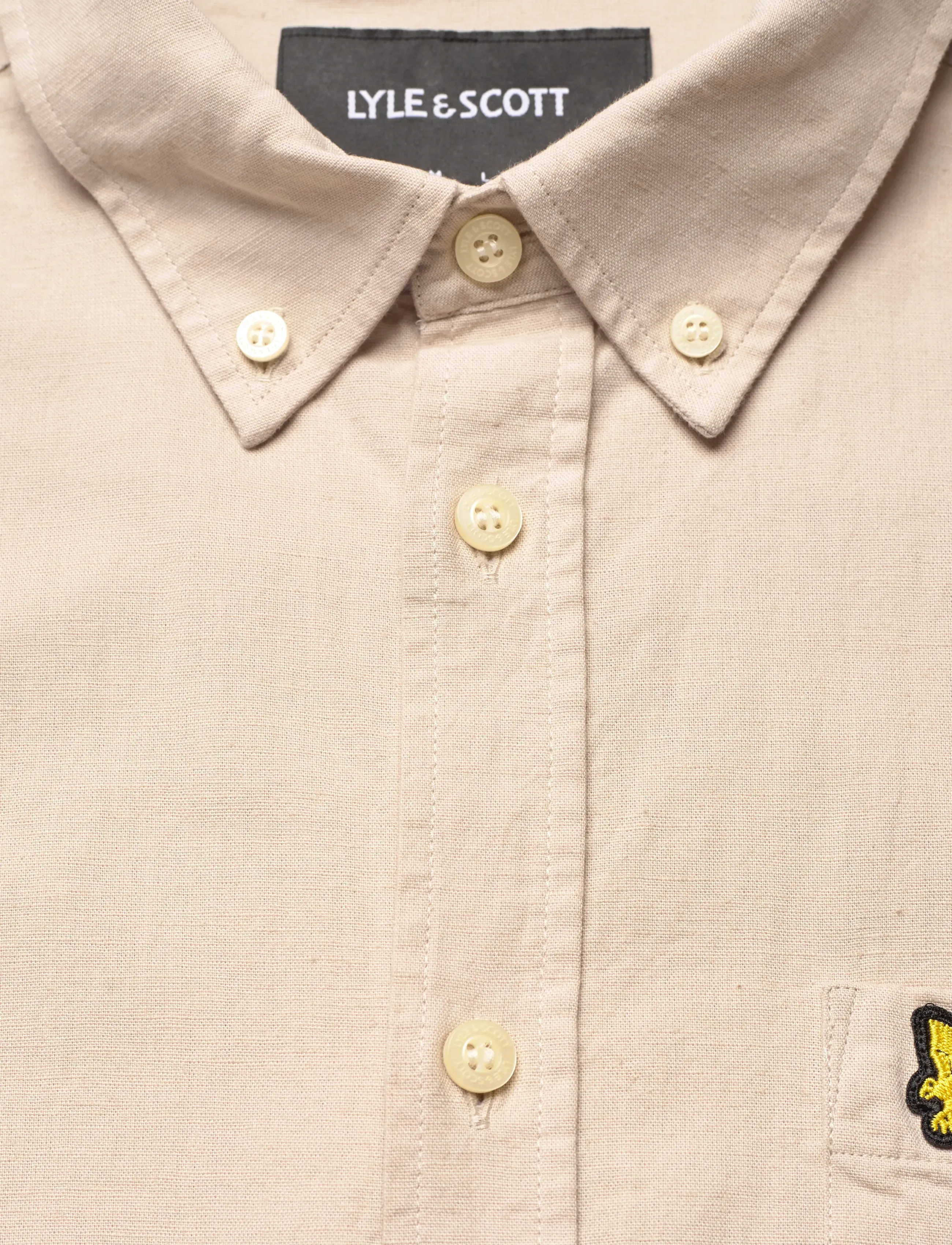 Lyle & Scott - Cotton Linen Button Down Shirt - w870 cove - 5