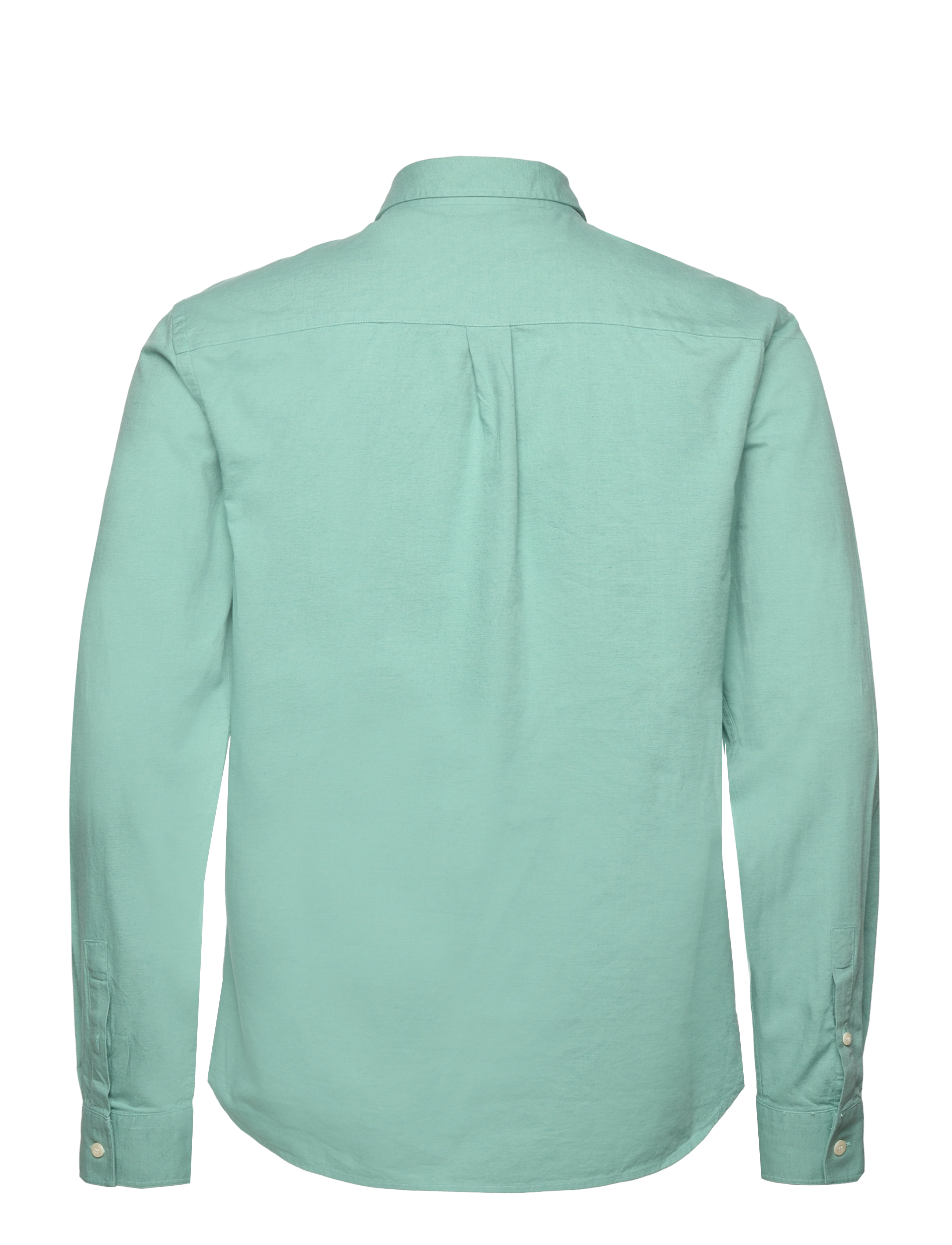 Lyle & Scott - Cotton Linen Button Down Shirt - w907 turquoise shadow - 1