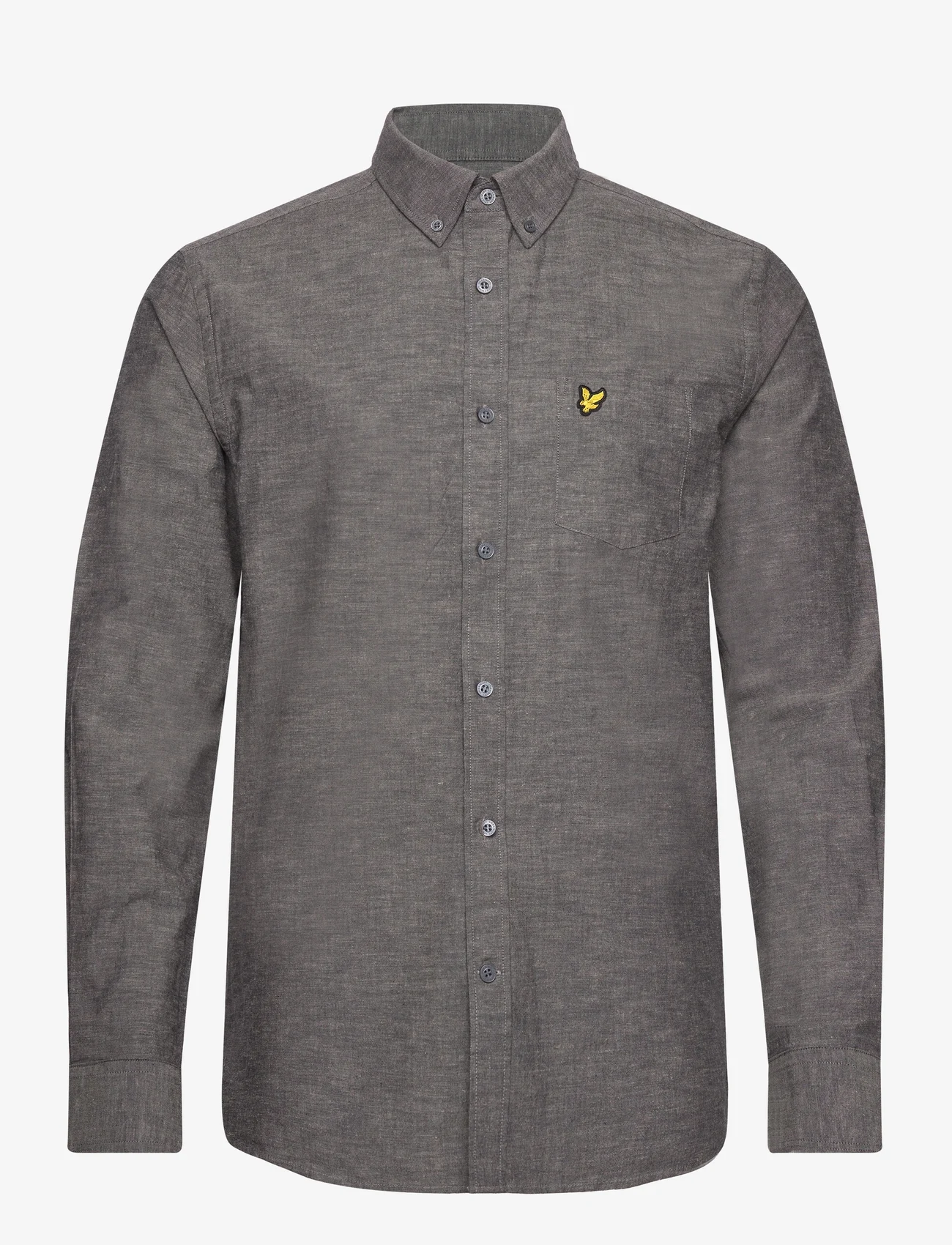 Lyle & Scott - Cotton Linen Button Down Shirt - casual overhemden - z271 dark navy - 0