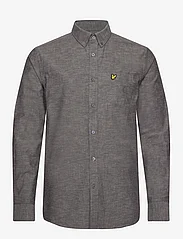 Lyle & Scott - Cotton Linen Button Down Shirt - casual skjorter - z271 dark navy - 0