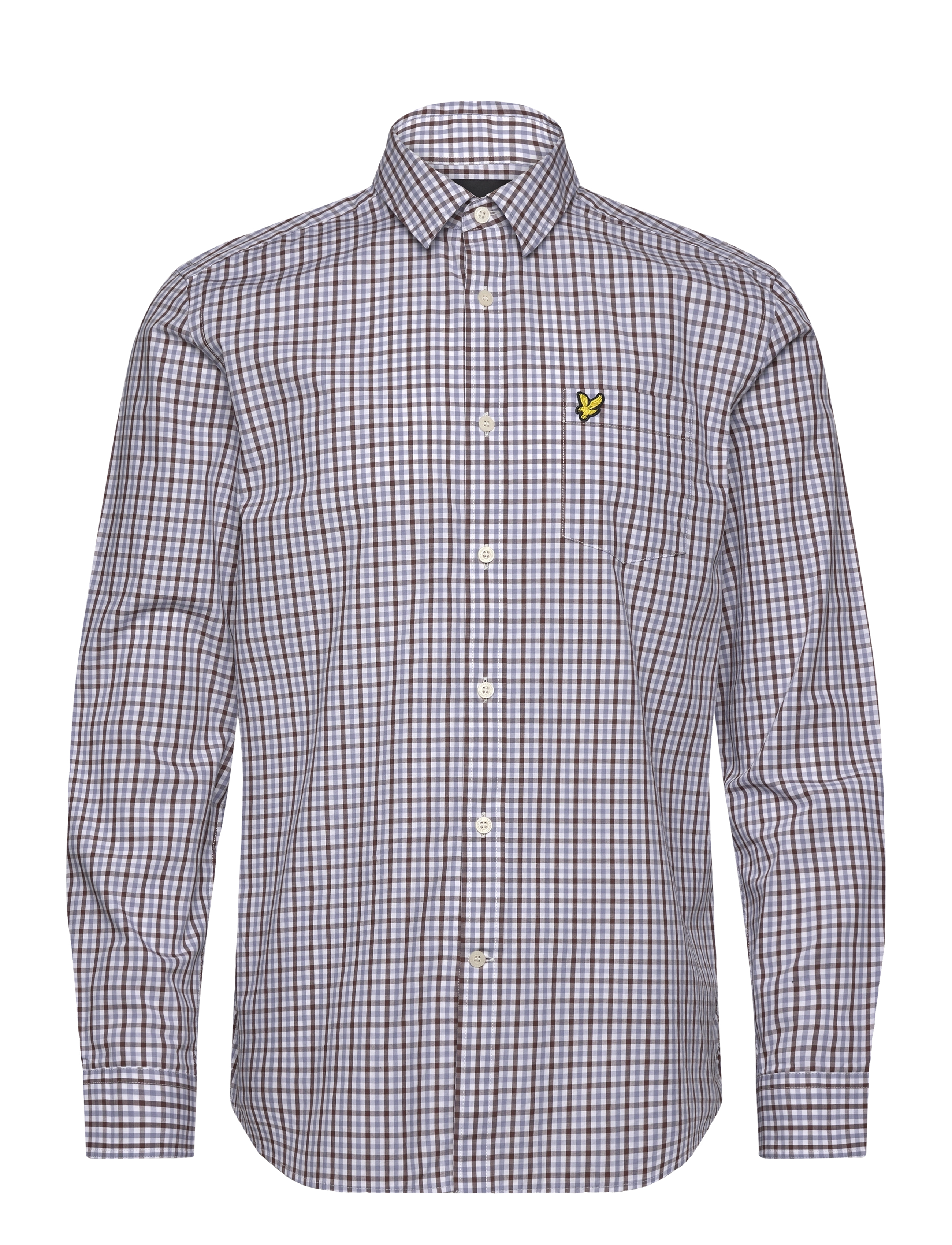 Checked Gingham Shirt - X423 WHITE/ DEEP MAHOGANY