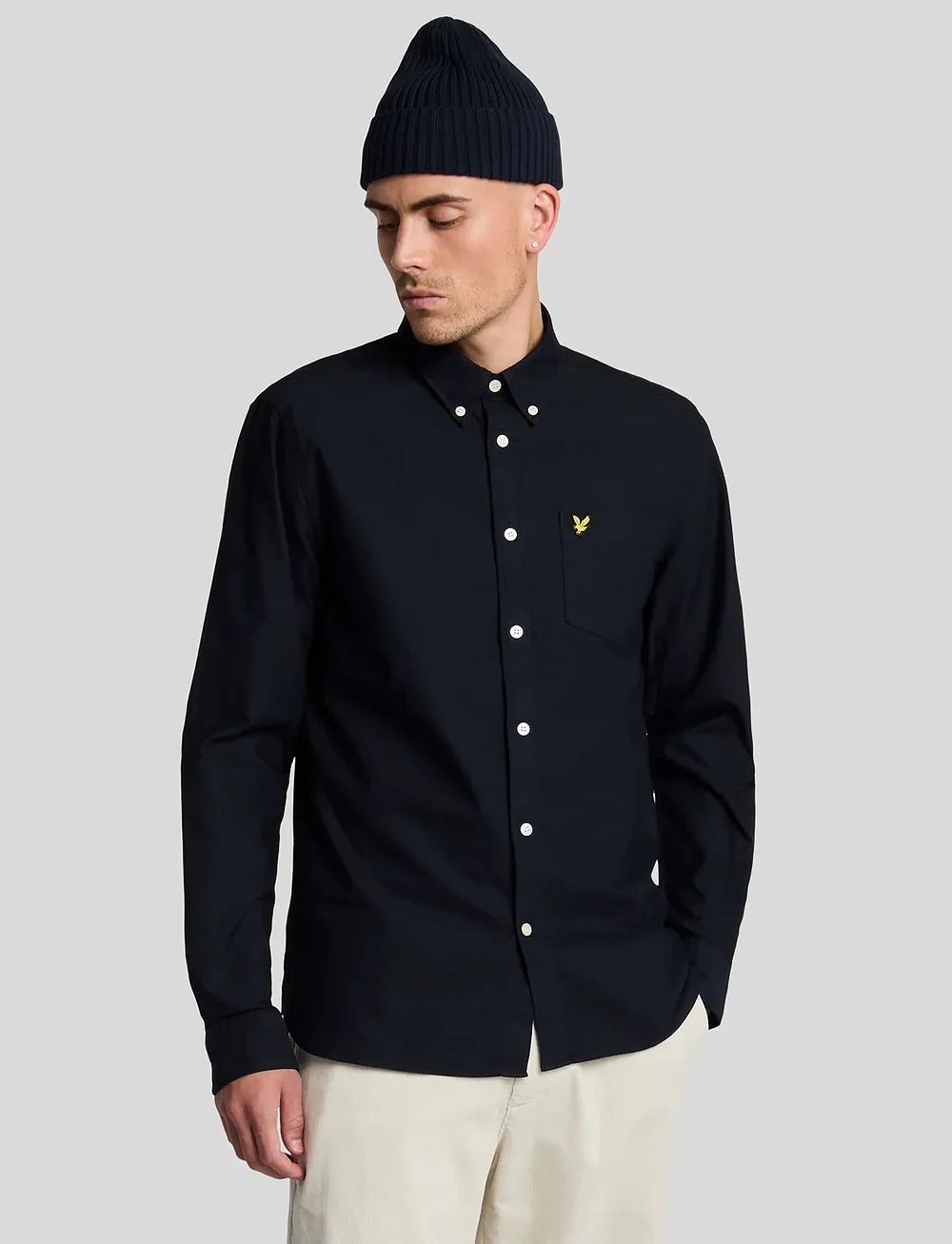 Lyle & Scott - Plain Oxford Shirt - oxford shirts - dark navy - 0