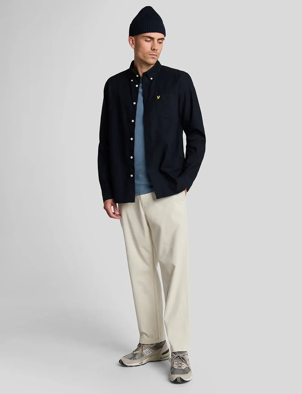 Lyle & Scott - Plain Oxford Shirt - oxford shirts - dark navy - 4