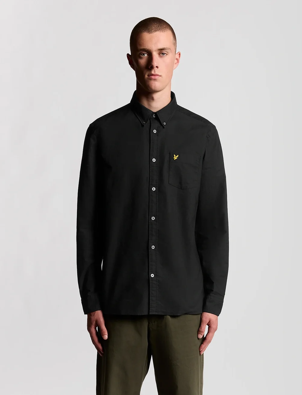 Lyle & Scott - Plain Oxford Shirt - oxford-skjorter - jet black - 0