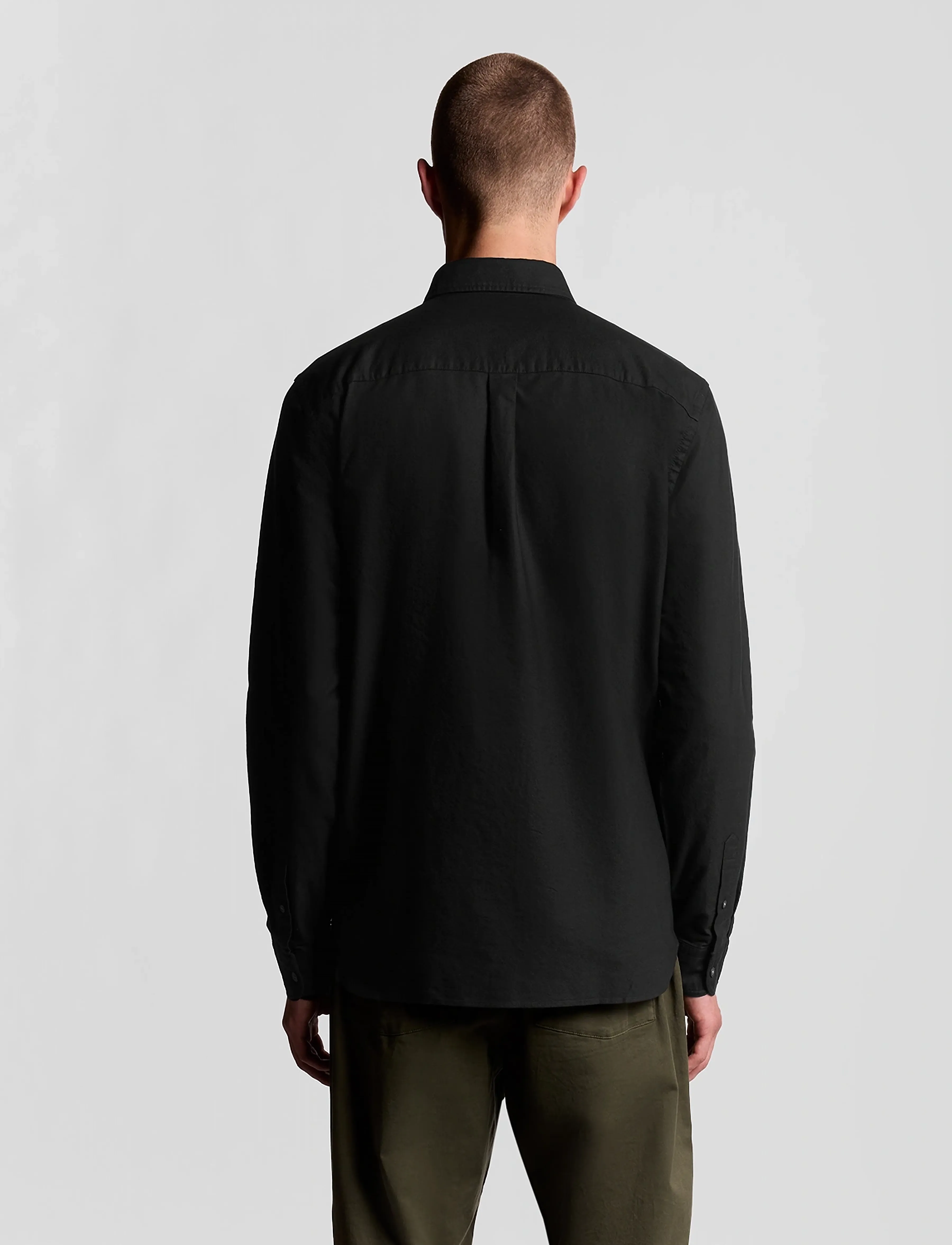 Lyle & Scott - Plain Oxford Shirt - oxford-kauluspaidat - jet black - 3