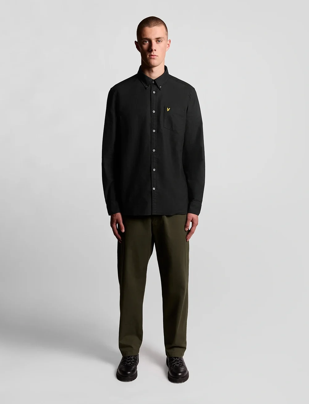 Lyle & Scott - Plain Oxford Shirt - oxford-skjorter - jet black - 4