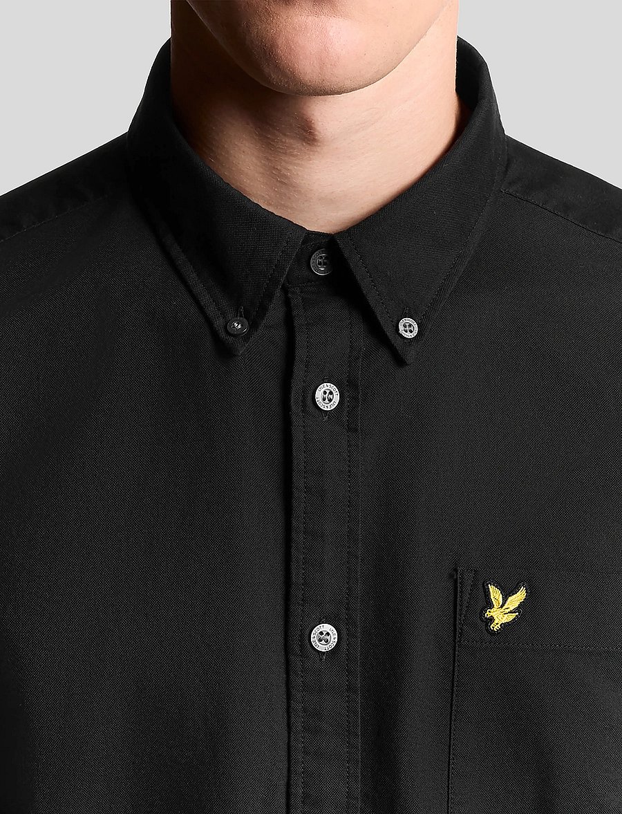 Lyle & Scott - Plain Oxford Shirt - oxford-kauluspaidat - jet black - 5