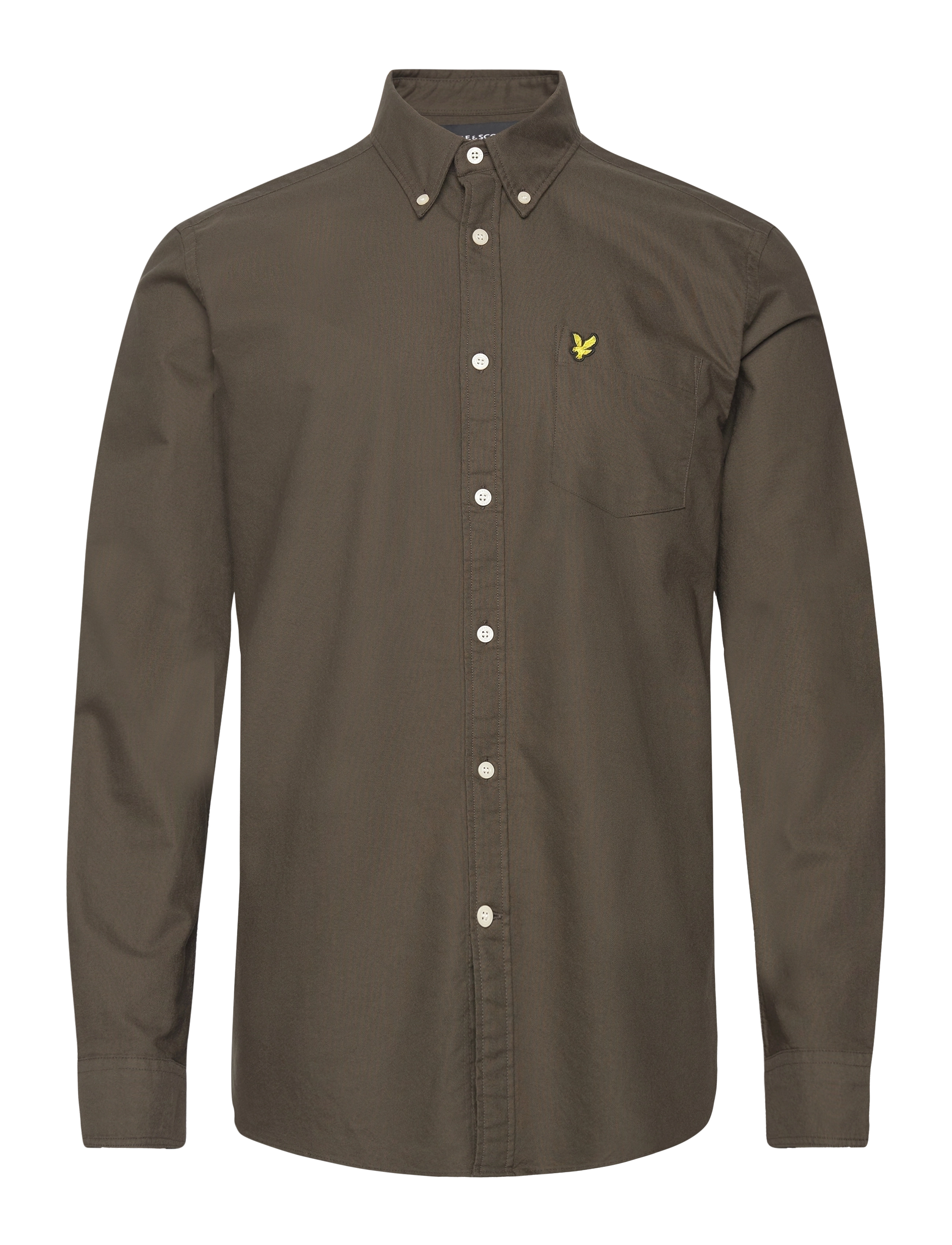 Lyle & Scott - Plain Oxford Shirt - w485 olive - 1
