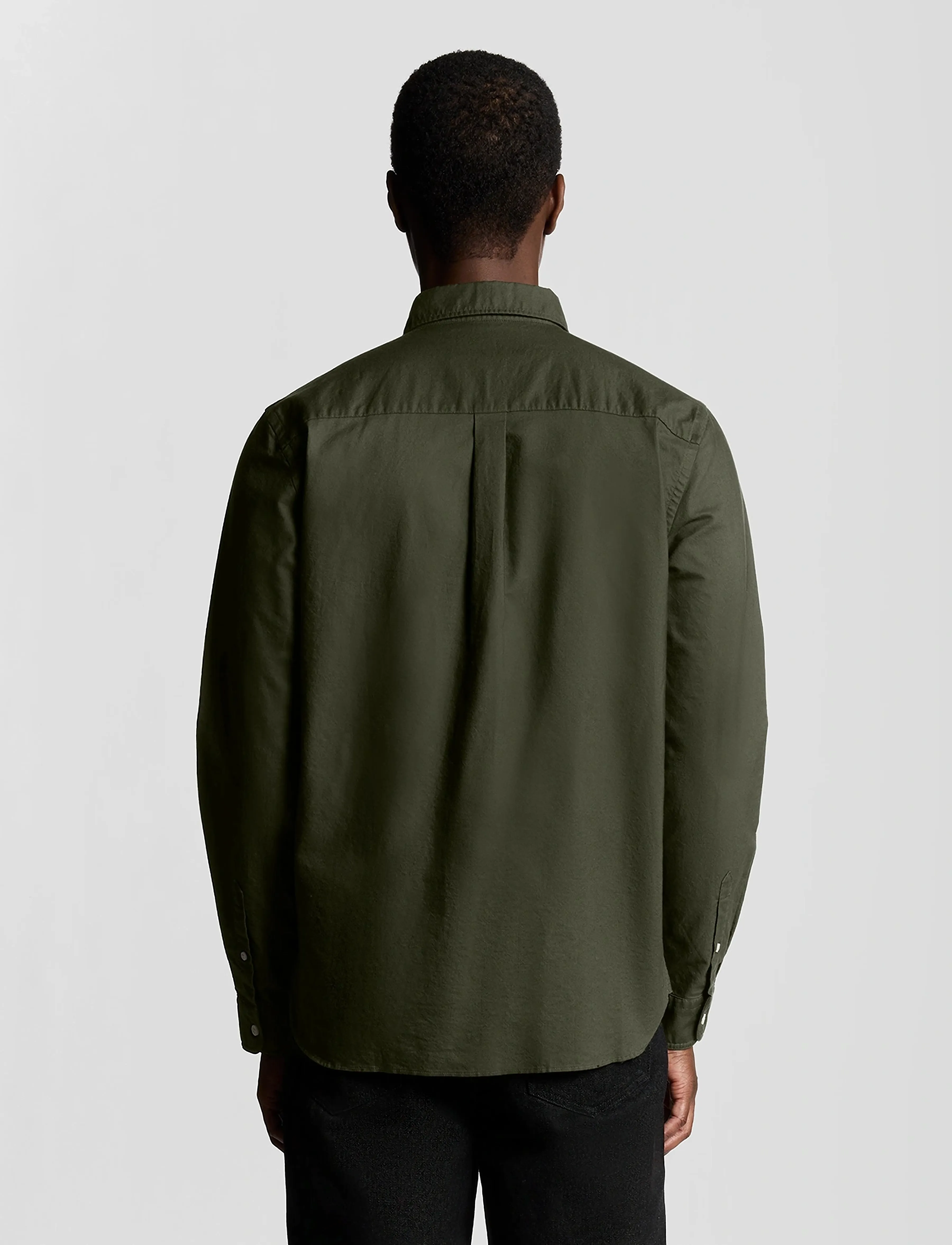 Lyle & Scott - Plain Oxford Shirt - w485 olive - 3