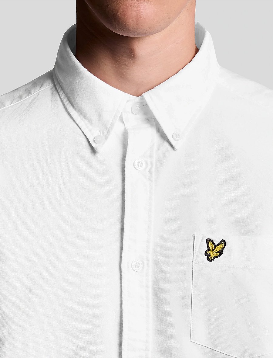 Lyle & Scott - Plain Oxford Shirt - oxford-skjortor - white - 4