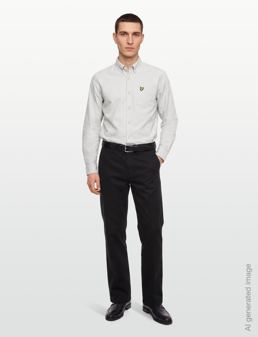 Lyle & Scott - Plain Oxford Shirt - oxford-hemden - glacier grey - 0