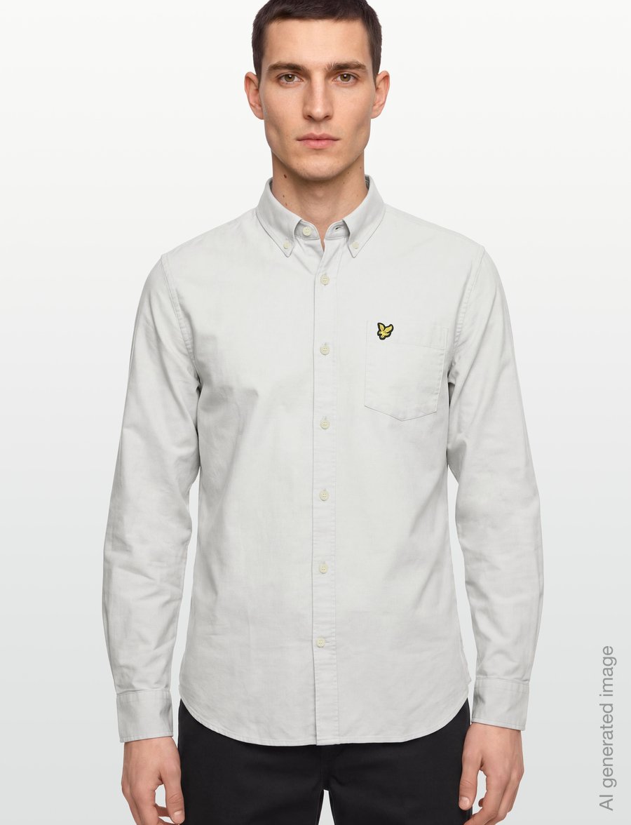 Lyle & Scott - Plain Oxford Shirt - oxford-hemden - glacier grey - 3