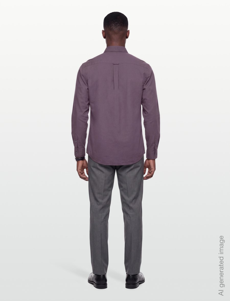 Lyle & Scott - Plain Oxford Shirt - oxford shirts - haze purple - 4