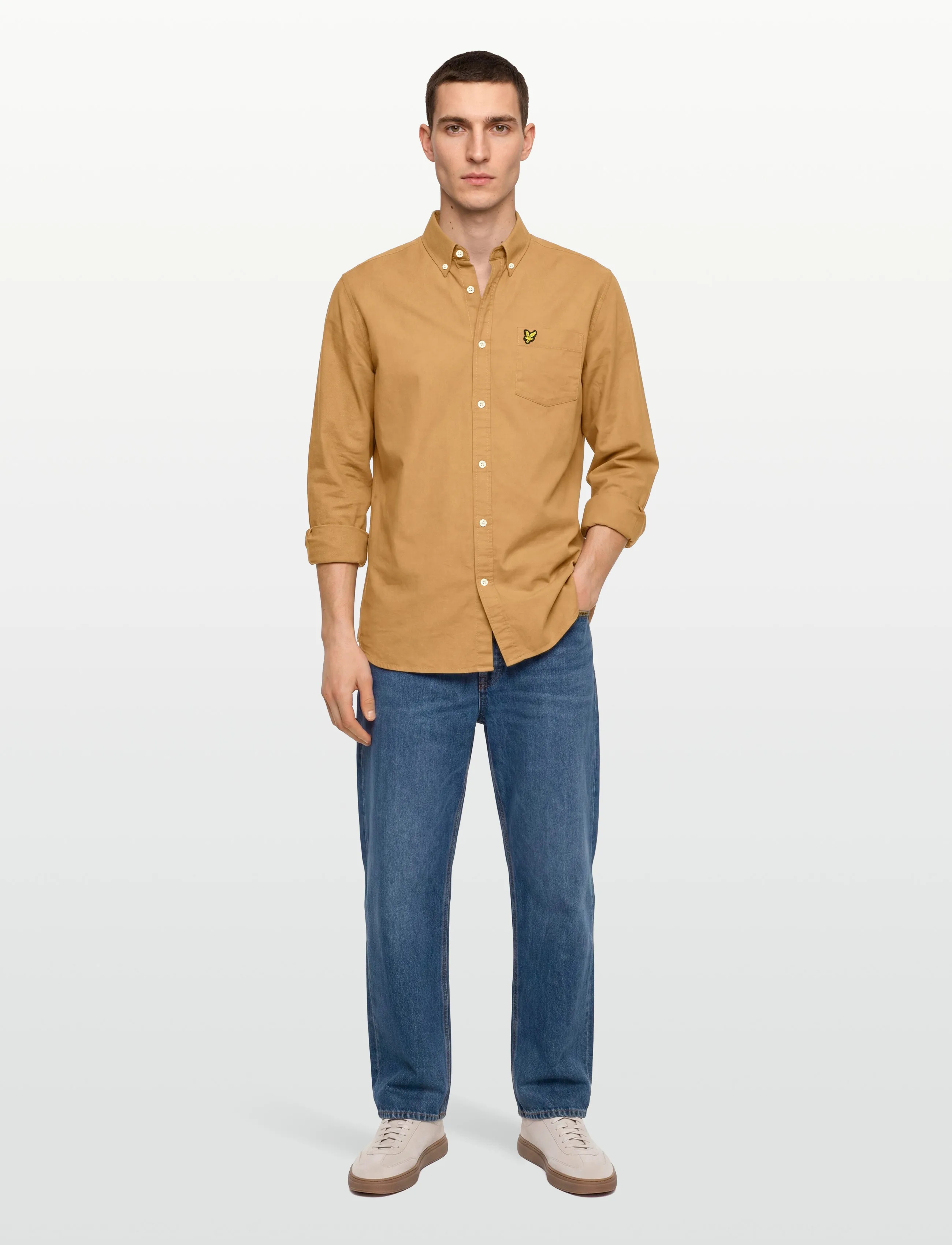 Lyle & Scott - Plain Oxford Shirt - oxford-hemden - sandstone - 0