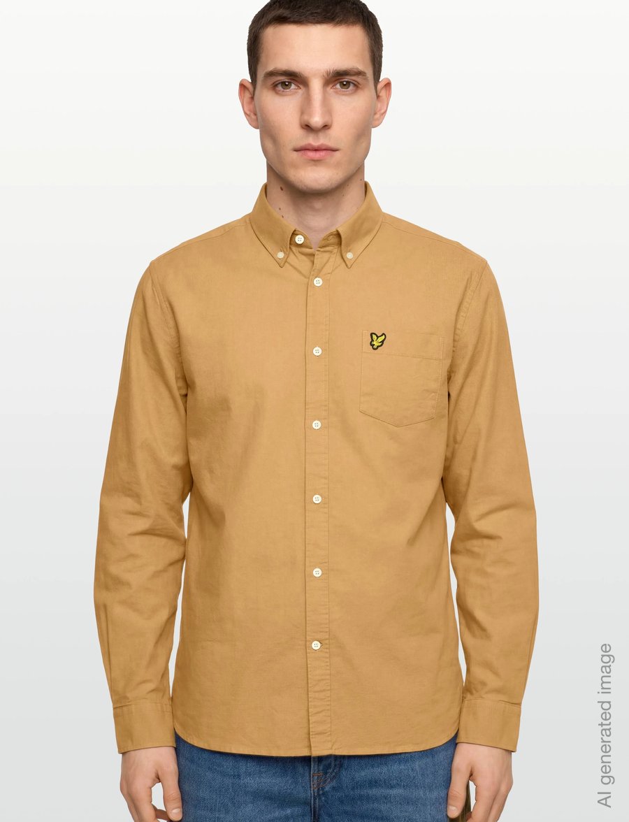 Lyle & Scott - Plain Oxford Shirt - oxford-hemden - sandstone - 3