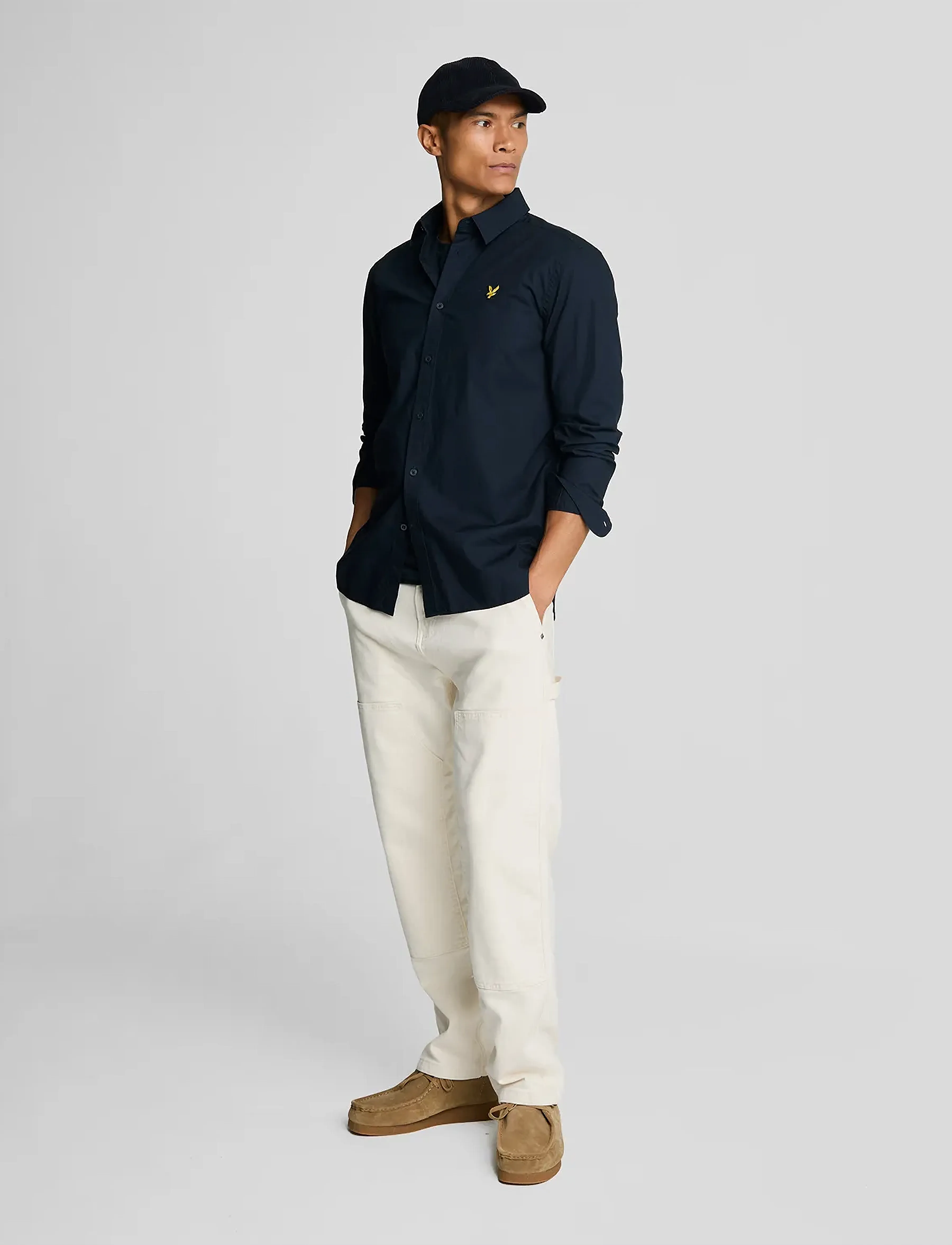 Lyle & Scott - Long Sleeve Poplin Shirt - dark navy - 4