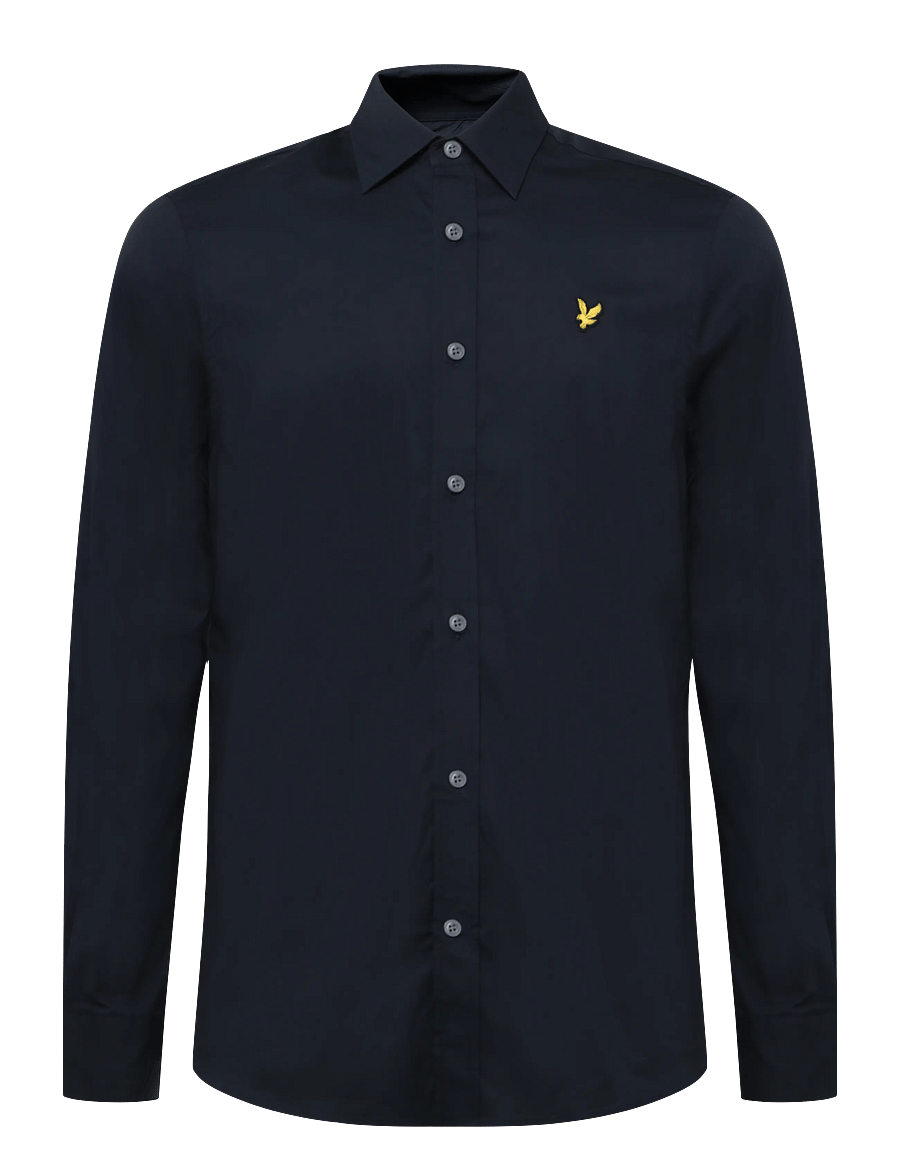 Lyle & Scott - Long Sleeve Poplin Shirt - casual skjortor - dark navy - 0