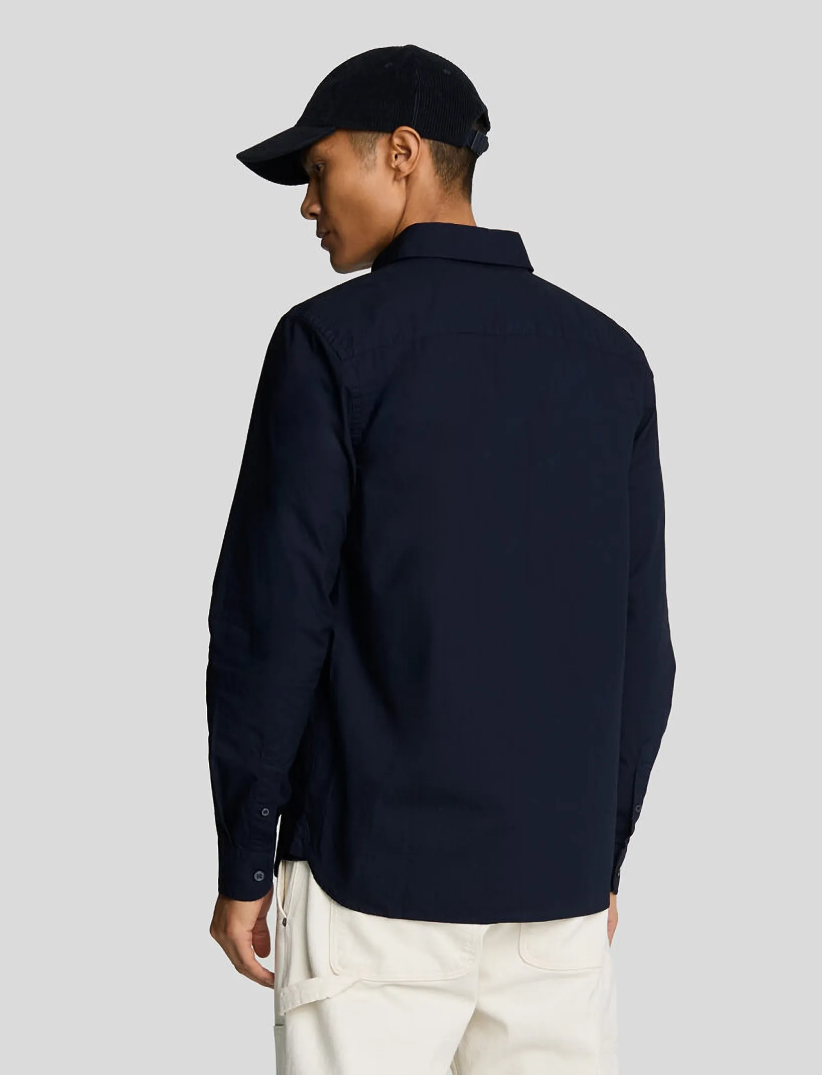 Lyle & Scott - Long Sleeve Poplin Shirt - vabaajasärgid - dark navy - 3