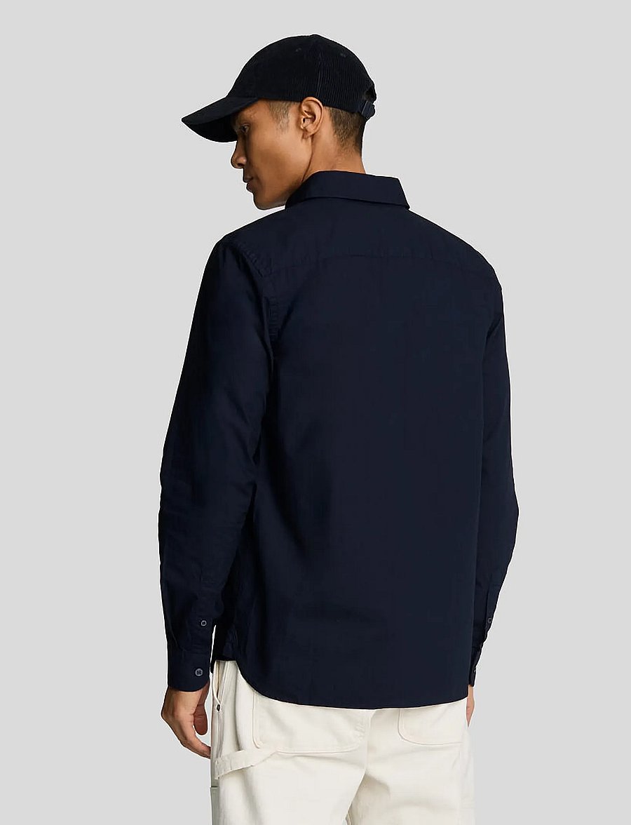 Lyle & Scott - Long Sleeve Poplin Shirt - vabaajasärgid - dark navy - 3