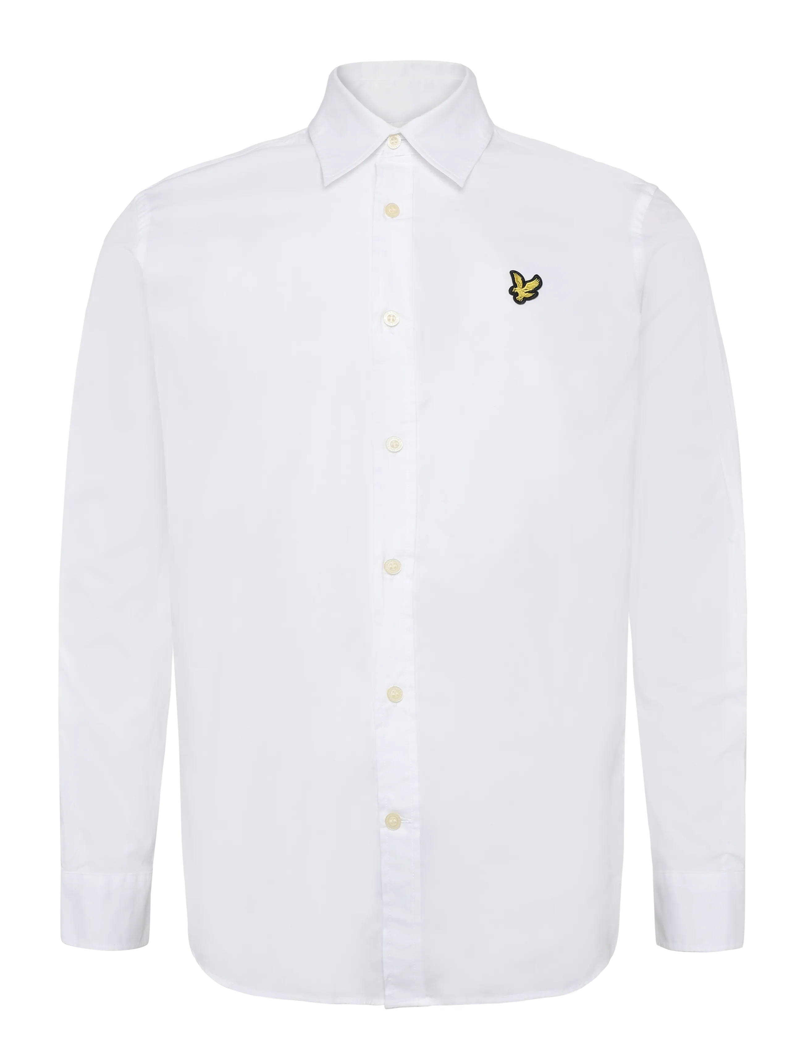 Lyle & Scott Long Sleeve Poplin Shirt, M, Shirts, Weiß - Casual Männerswear