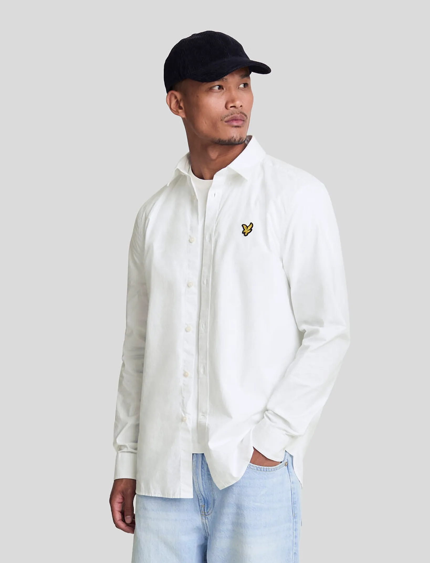 Lyle & Scott Long Sleeve Poplin Shirt - Särgid - WHITE / white