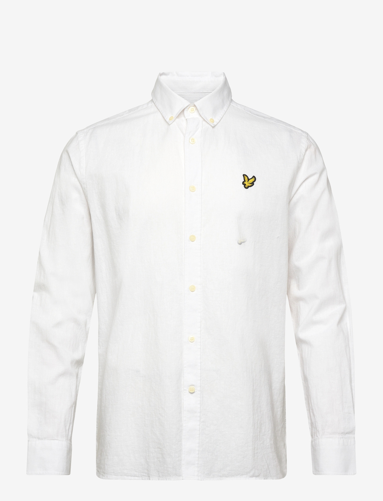 Lyle & Scott - Linen Blend Oxford Shirt - oxford-hemden - 626 white - 0