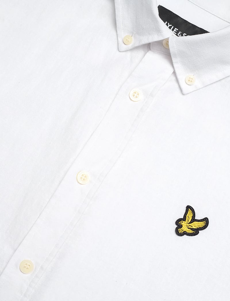 Lyle & Scott - Linen Blend Oxford Shirt - oxford-hemden - 626 white - 3