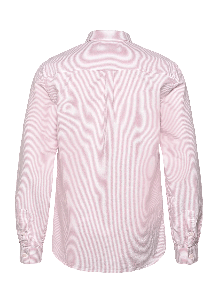 Lyle & Scott - Stripe Oxford Shirt - gestreifte hemden - y152 pink grapefruit/ white - 2