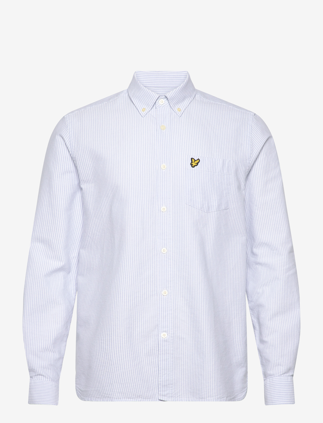 Lyle & Scott - Stripe Oxford Shirt - stribede skjorter - light blue/ white - 1